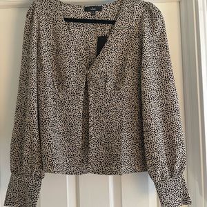 Lulus leopard blouse